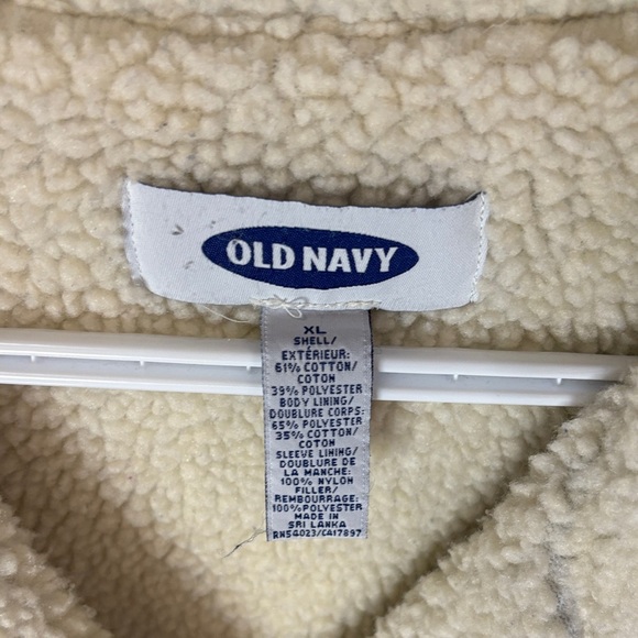 Vintage Old Navy Light Blue Jean Jacket with Cream Lining - Picture 2 of 5